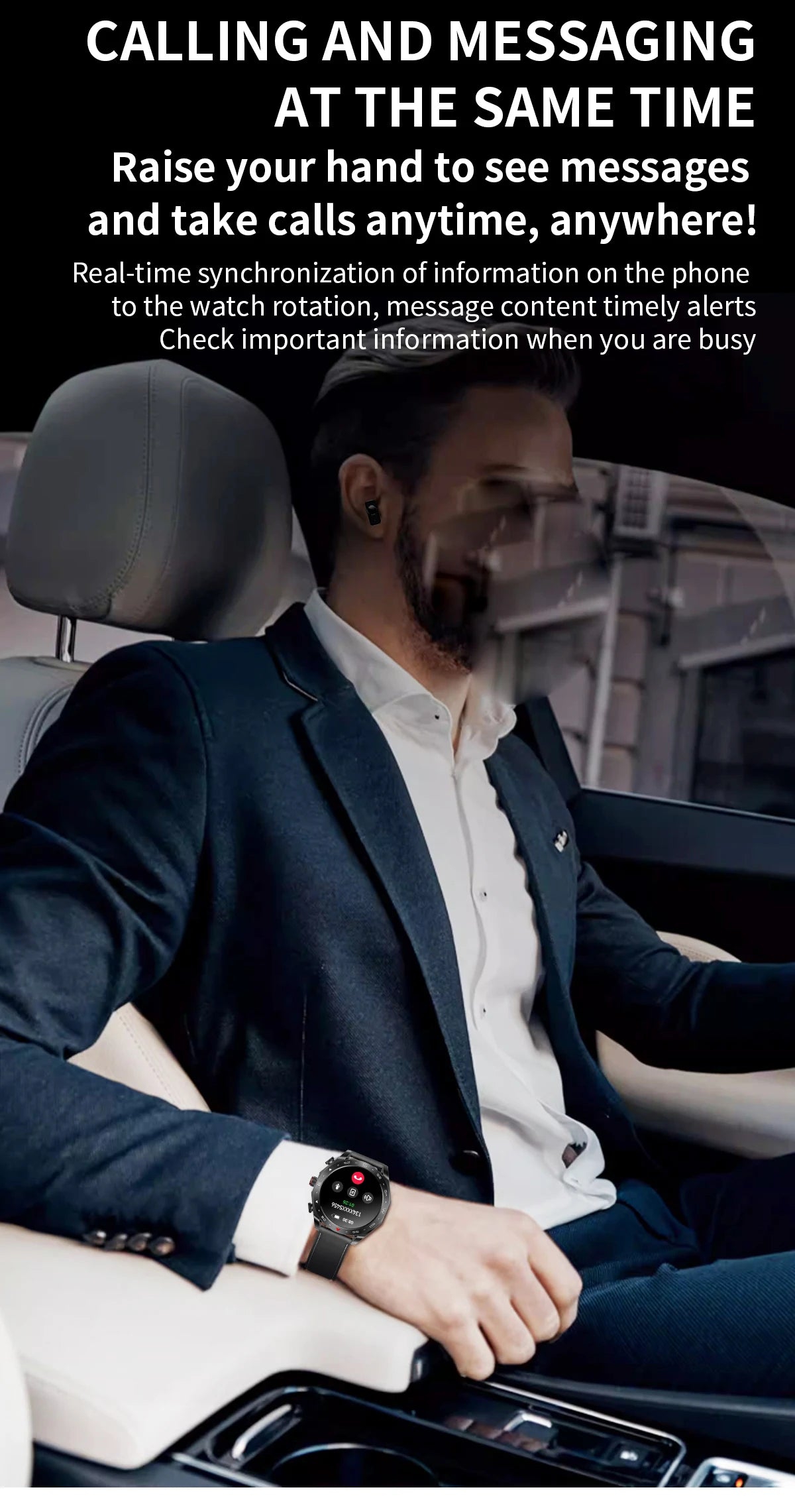 Smart Watch TWS 2-in-1 - Bluetooth Earphones HIFI GPS Heart Rate Bluetooth Call