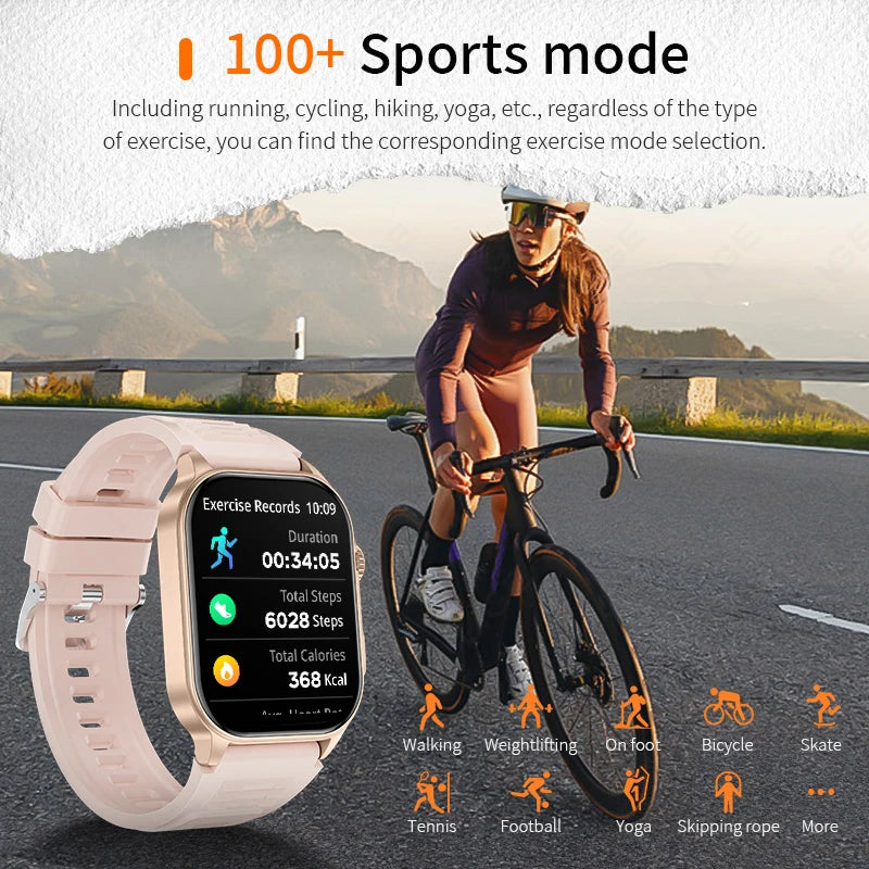 LIGE Smart Watch - 2.01" HD Display AI Voice Bluetooth Call Health Monitor