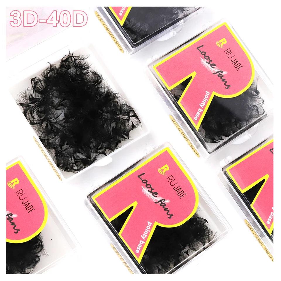 رموش كثيفة جاهزة - رموش صناعية ثلاثية الأبعاد - 40D