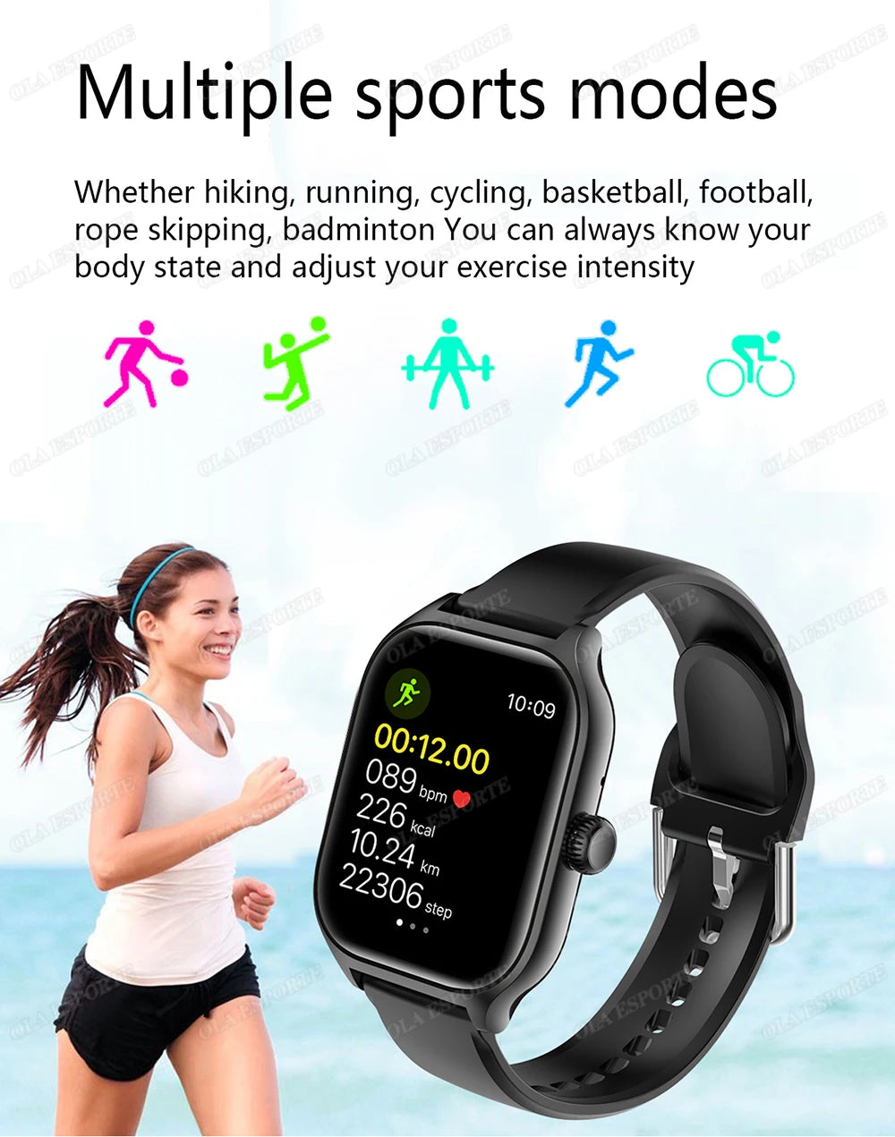 Smart Watch 2025 - Bluetooth Call Message Reminder 24H Health Monitoring