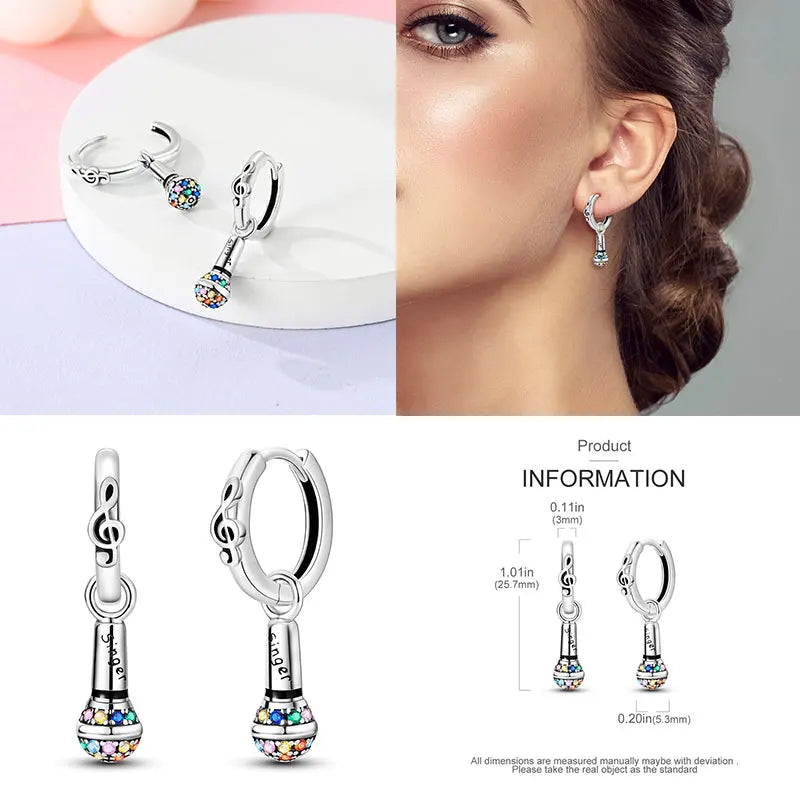 Boucles d'oreilles créoles en argent sterling 925 - Cadeau de mariage et de fiançailles