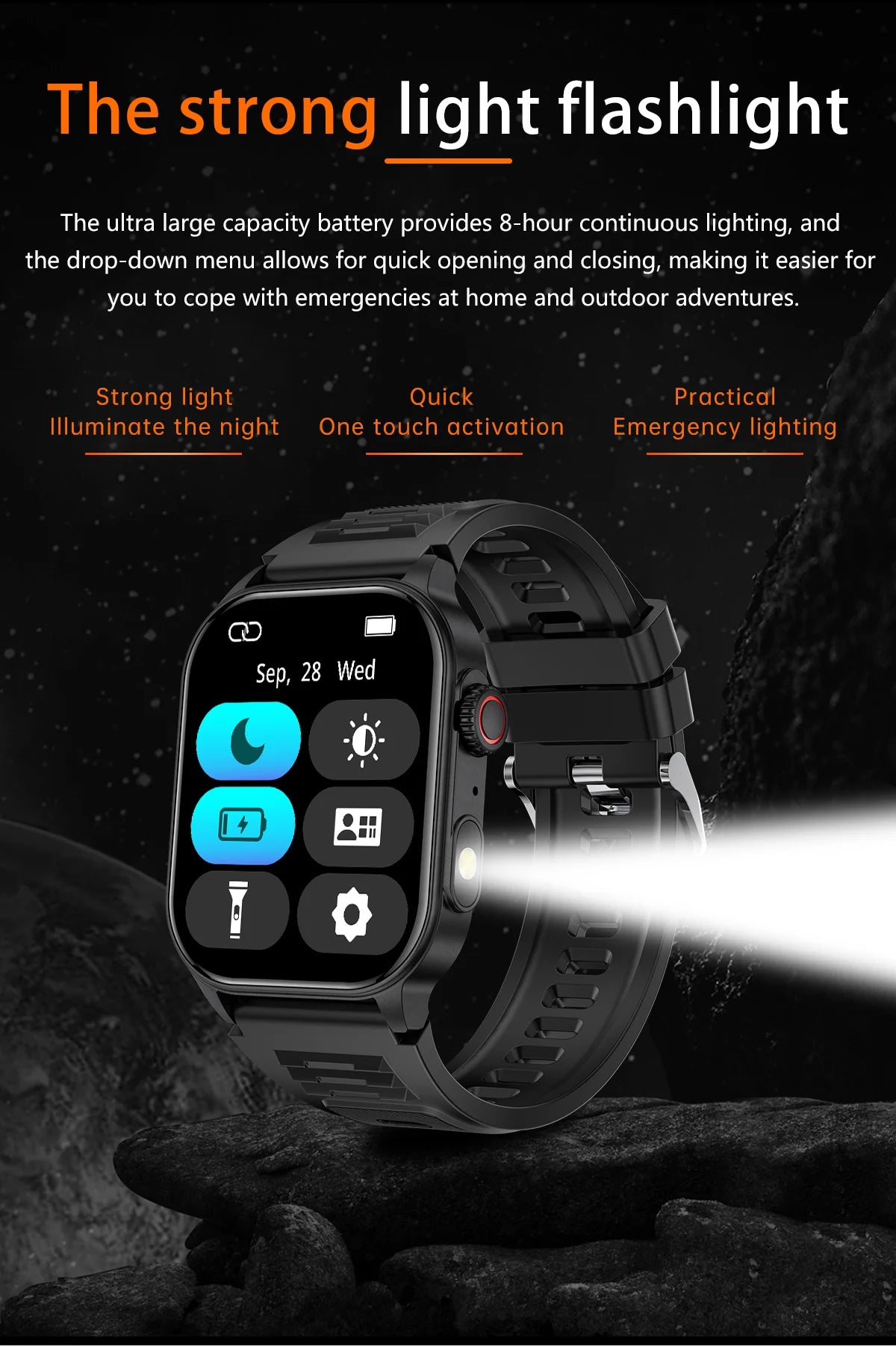 LIGE Smart Watch - 2.01" HD Display AI Voice Bluetooth Call Health Monitor