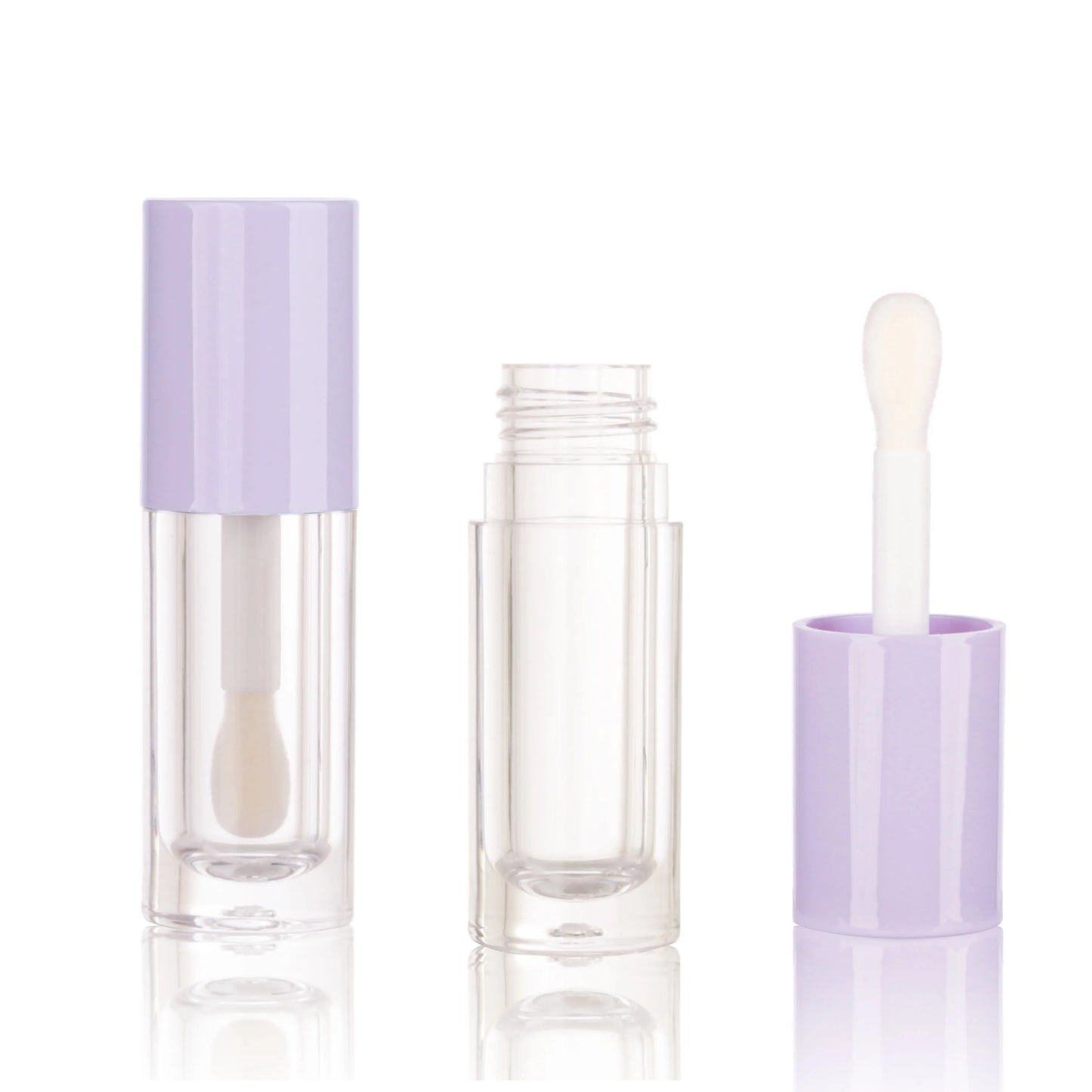 أنابيب ملمع شفاه فارغة - 10 عبوات مستديرة سعة 6 مل مع فرشاة