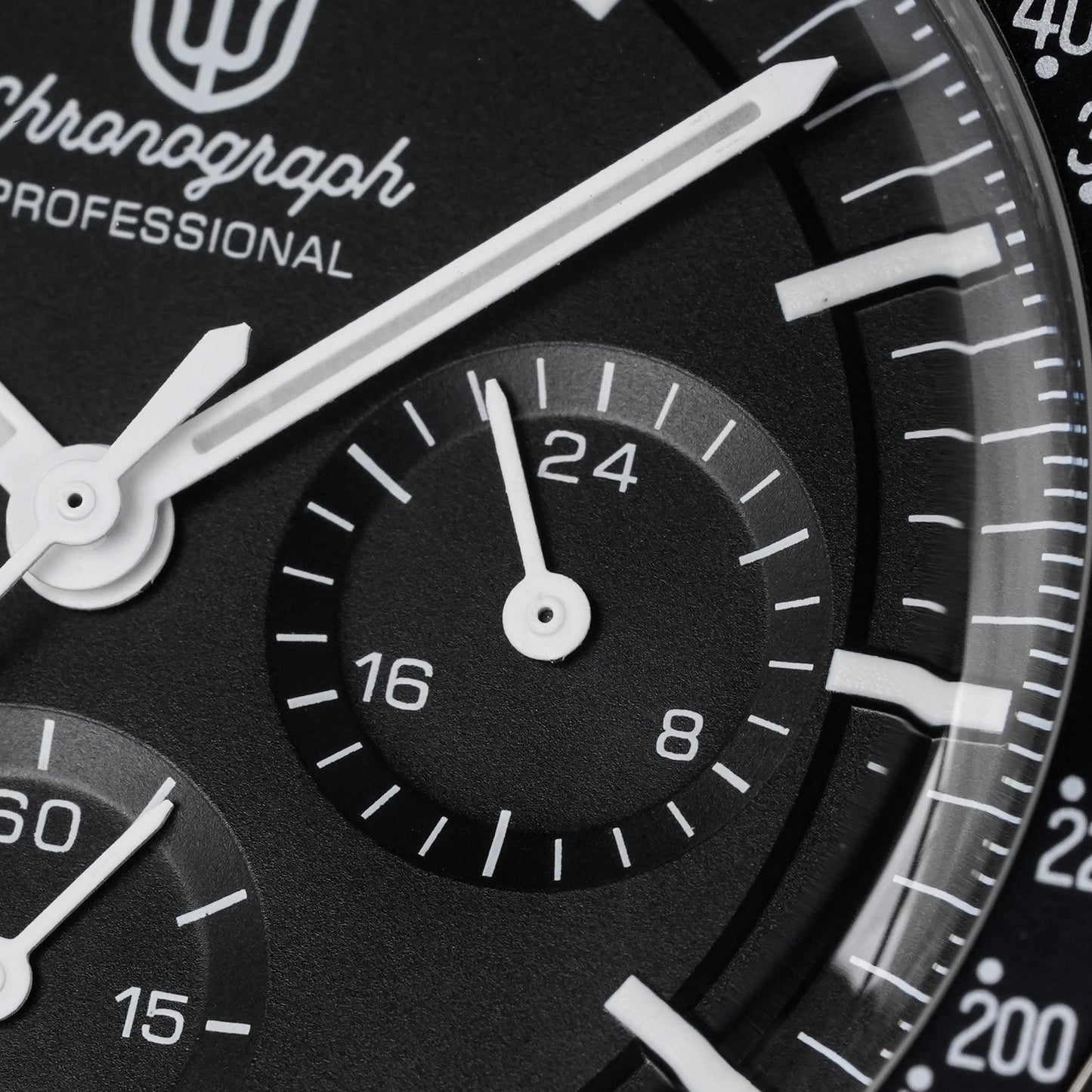 Montre Watchdives WD1863 à quartz, mouvement chronographe VK63, verre saphir bombé, étanche à 10 bar, luminescente, 39 mm, style vintage