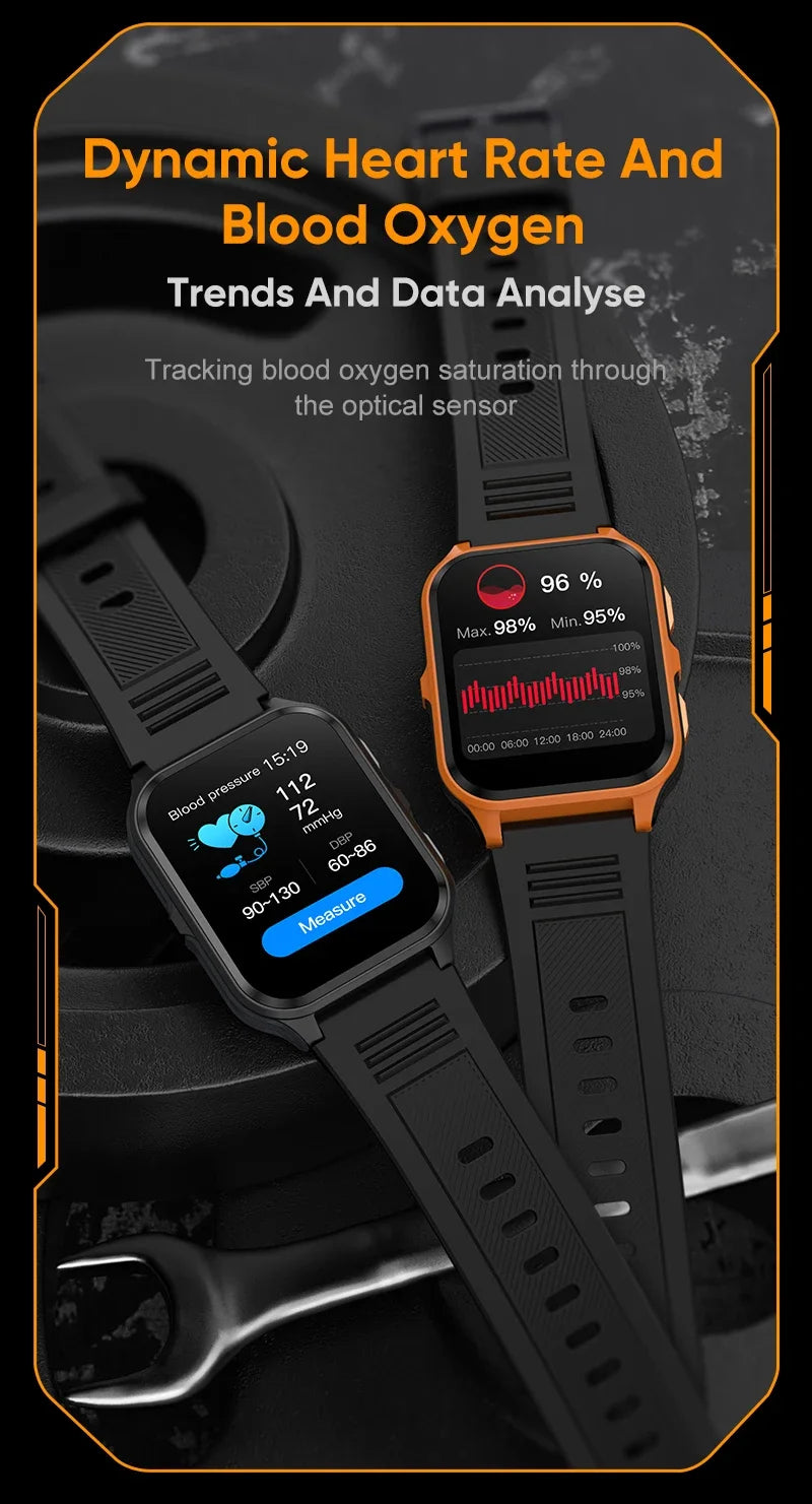 Montre connectée EIGIIS P73 - Étanche 3 ATM, suivi d'activité, fréquence cardiaque, appels Bluetooth militaires