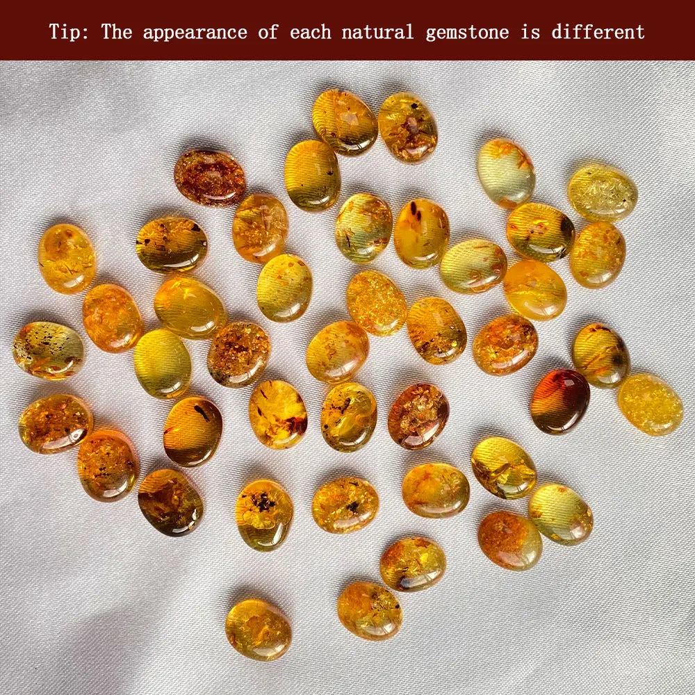 خاتم كهرمان عتيق - خاتم من الفضة الإسترلينية عيار 925 مرصع بحجر طبيعي