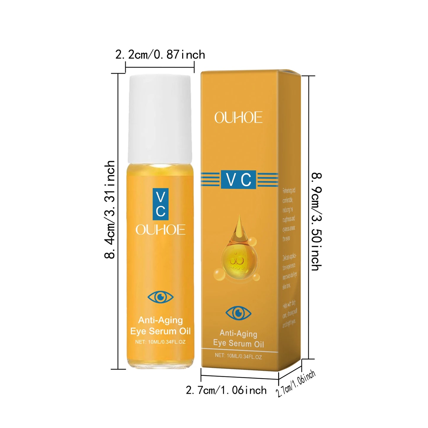 زيت سيروم العين المضاد للشيخوخة - علاج تفتيح وتقوية البشرة بفيتامين سي