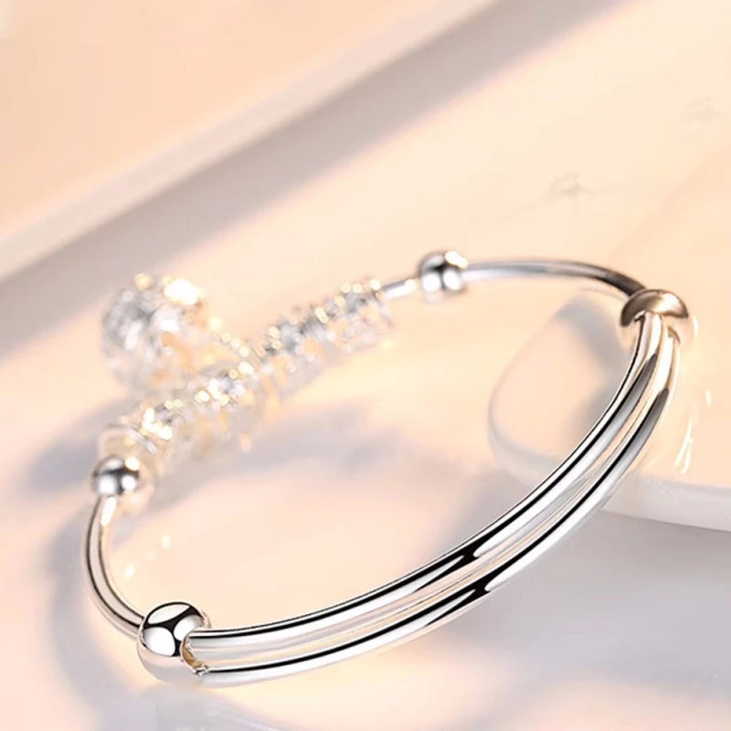 Bracelet cloche en argent sterling 925 - Bracelet à bille creuse