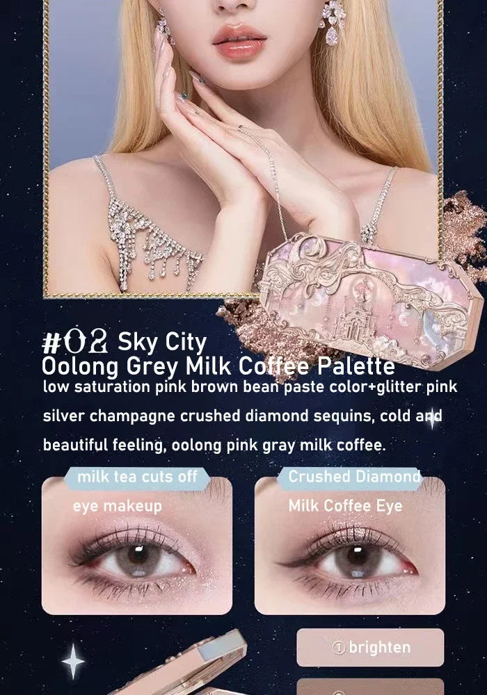 لوحة ظلال العيون مونلايت ميرميد - 8 ألوان لامعة غير لامعة