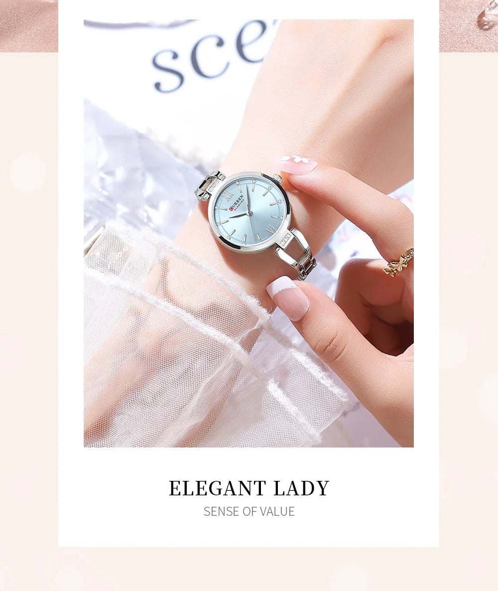 Montre femme CURREN 9092 - Montre bracelet affaires de luxe en acier