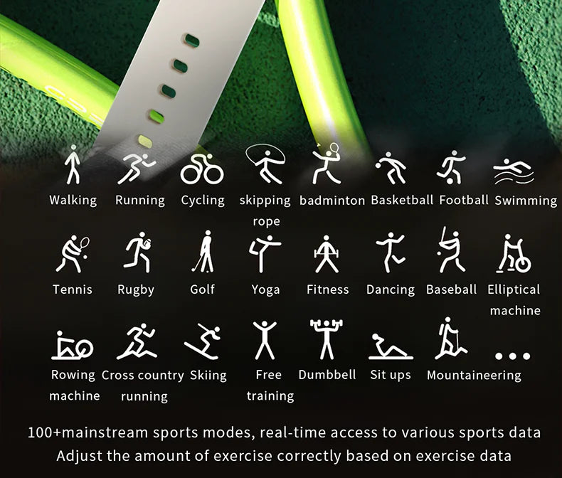 KHwatch Smart Watch - 2.01" Curved Screen Bluetooth Call IP68 Waterproof