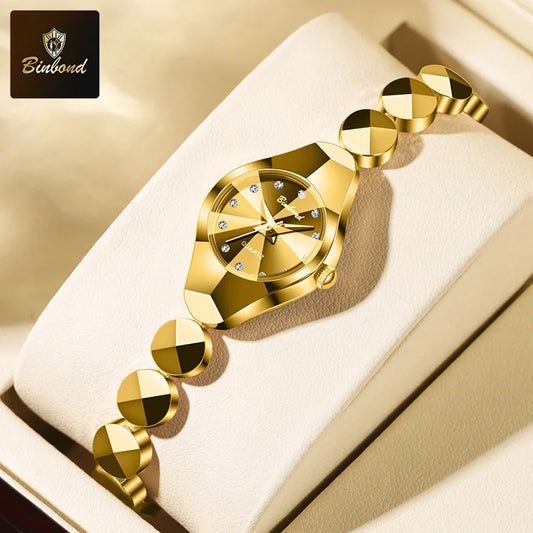 Montre femme BINBOND - Montre bracelet étanche de luxe en acier