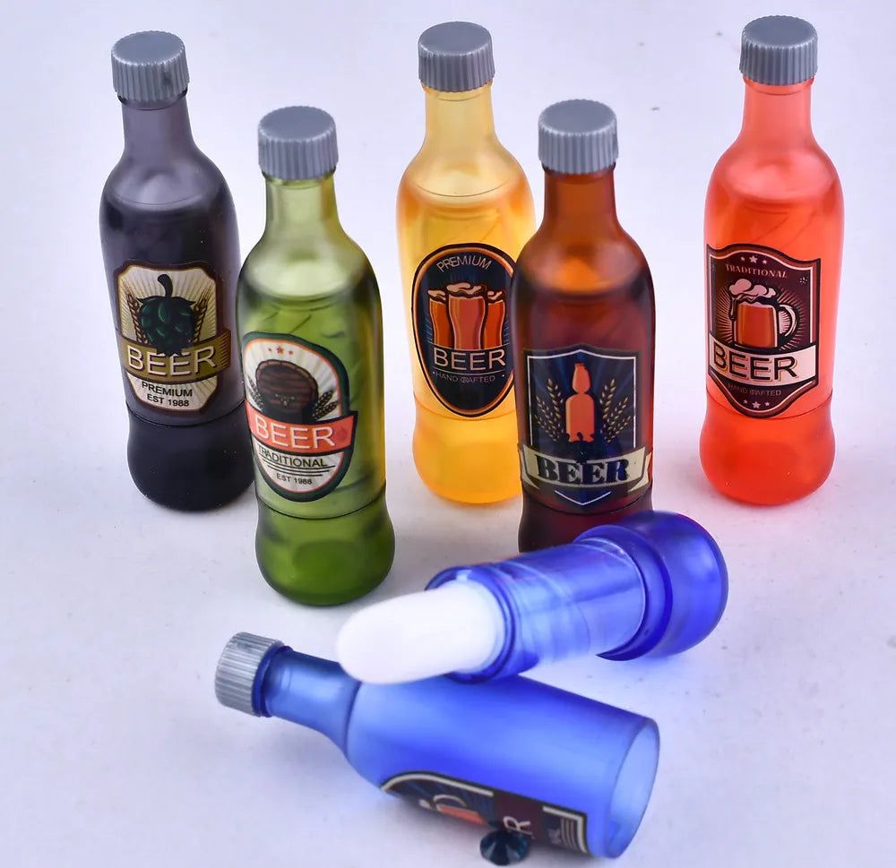 مجموعة مرطب شفاه لطيفة على شكل زجاجة - 24 قطعة مرطبة للشفاه بنكهات مختلفة