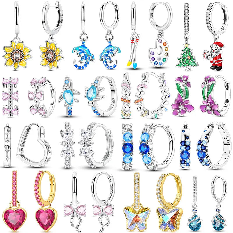 Boucles d'oreilles créoles en argent sterling 925 - Cadeau de mariage et de fiançailles