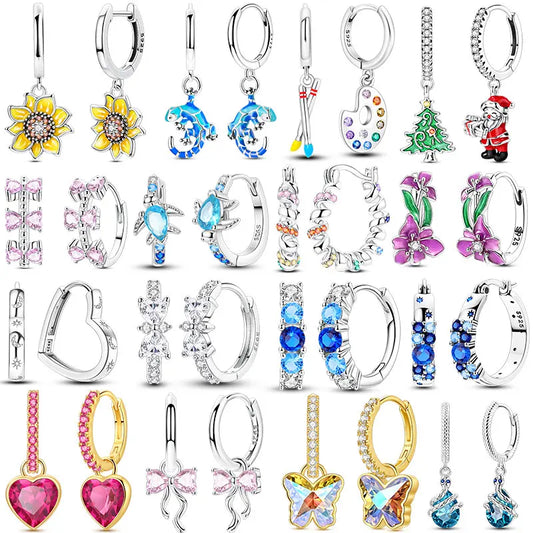 Boucles d'oreilles créoles en argent sterling 925 - Cadeau de mariage et de fiançailles