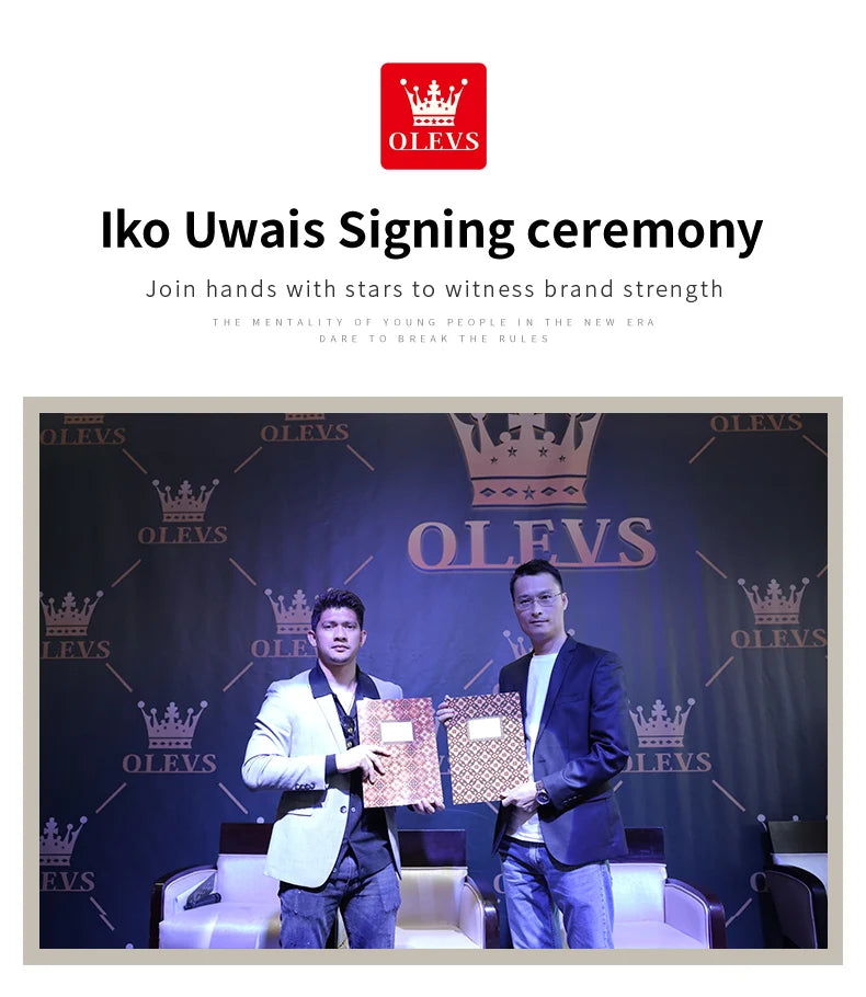 ساعات OLEVS 2926 للرجال ماركة أزياء جديدة فاخرة كوارتز ساعة بثلاثة موانئ صغيرة من الفولاذ المقاوم للصدأ ومقاومة للماء كرونوغراف