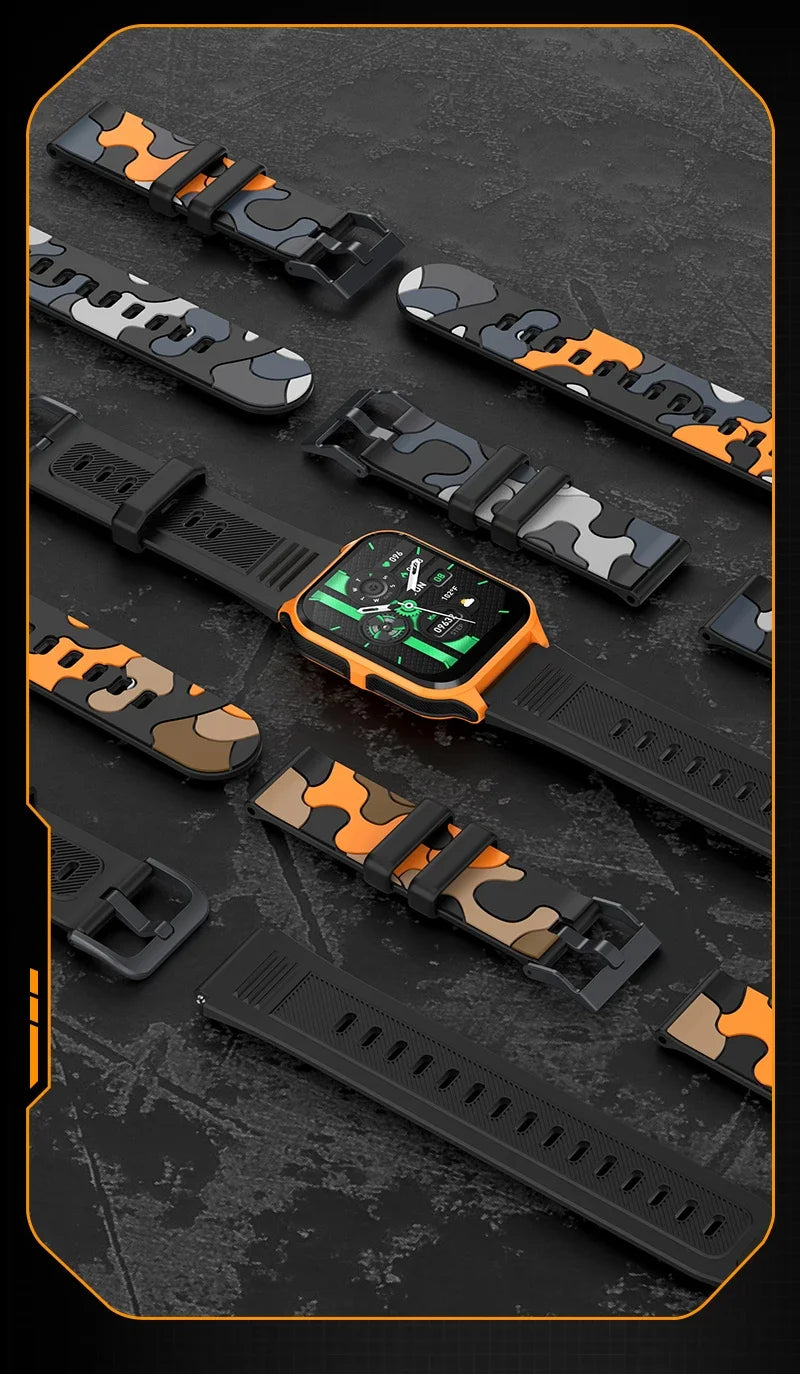 Montre connectée EIGIIS P73 - Étanche 3 ATM, suivi d'activité, fréquence cardiaque, appels Bluetooth militaires