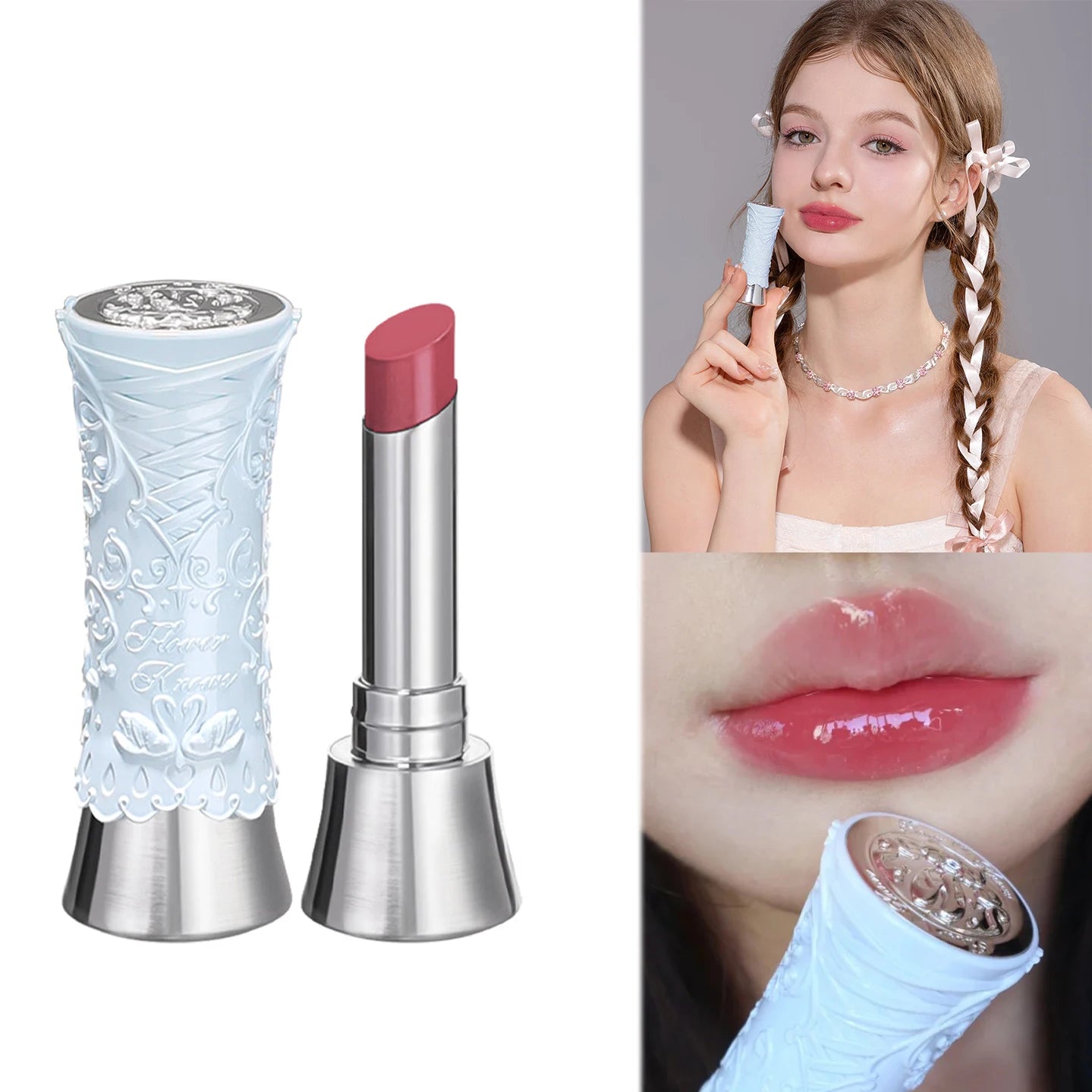 Gloss à lèvres teinté à l'huile - Maquillage hydratant végan pour les lèvres