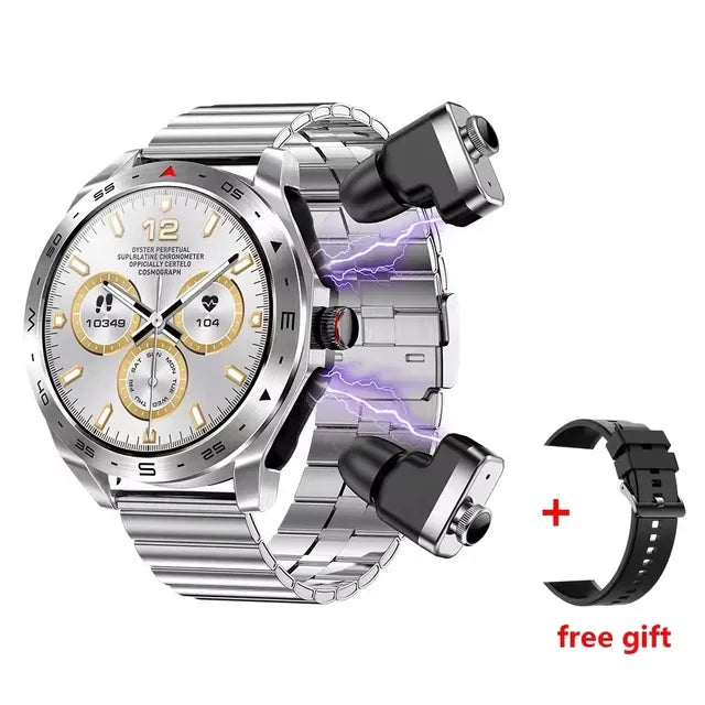 Smart Watch TWS 2-in-1 - Bluetooth Earphones HIFI GPS Heart Rate Bluetooth Call