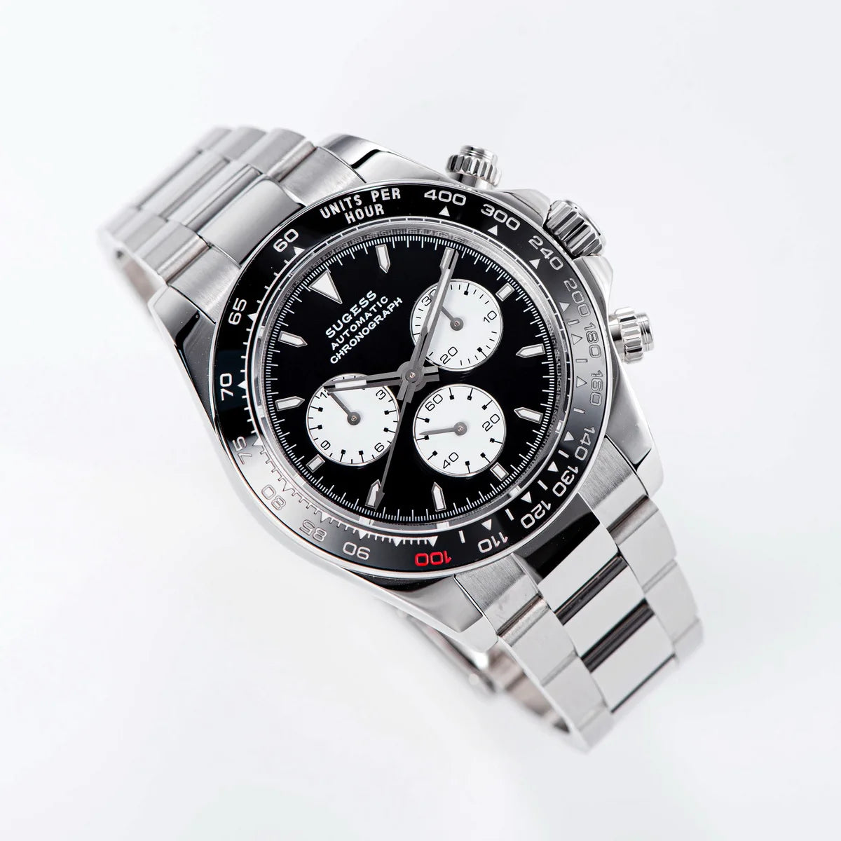 Montre homme Sugess Panda Diver Chronograph, mouvement automatique Paon SL-4801, montre-bracelet mécanique de luxe étanche, nouveauté 2024