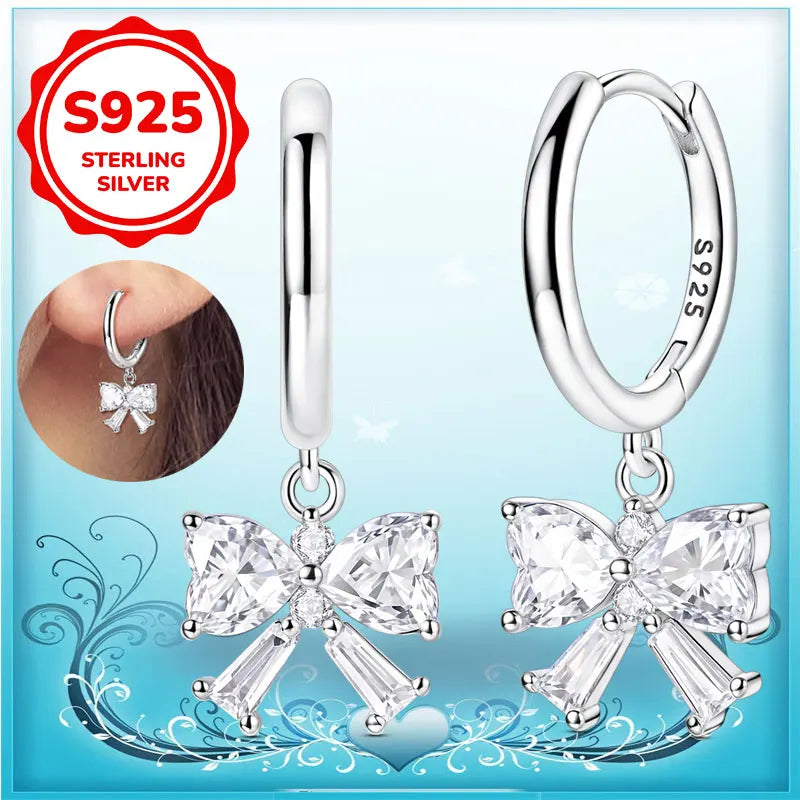 Boucles d'oreilles créoles en argent sterling 925 - Cadeau de mariage et de fiançailles