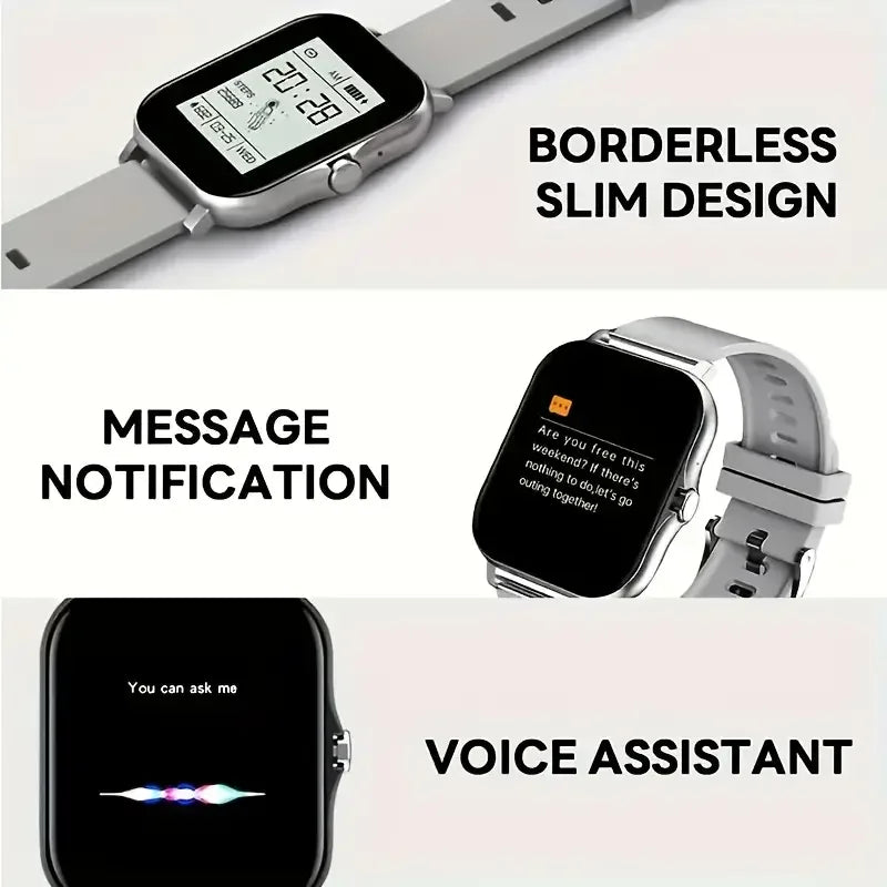 LAXASFIT Smart Watch - Sports Fitness Bluetooth Calls Digital Smartwatch