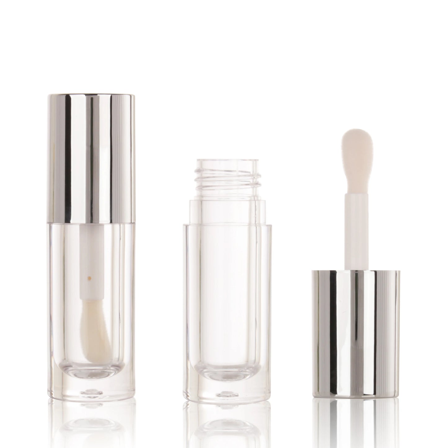 أنابيب ملمع شفاه فارغة - 10 عبوات مستديرة سعة 6 مل مع فرشاة