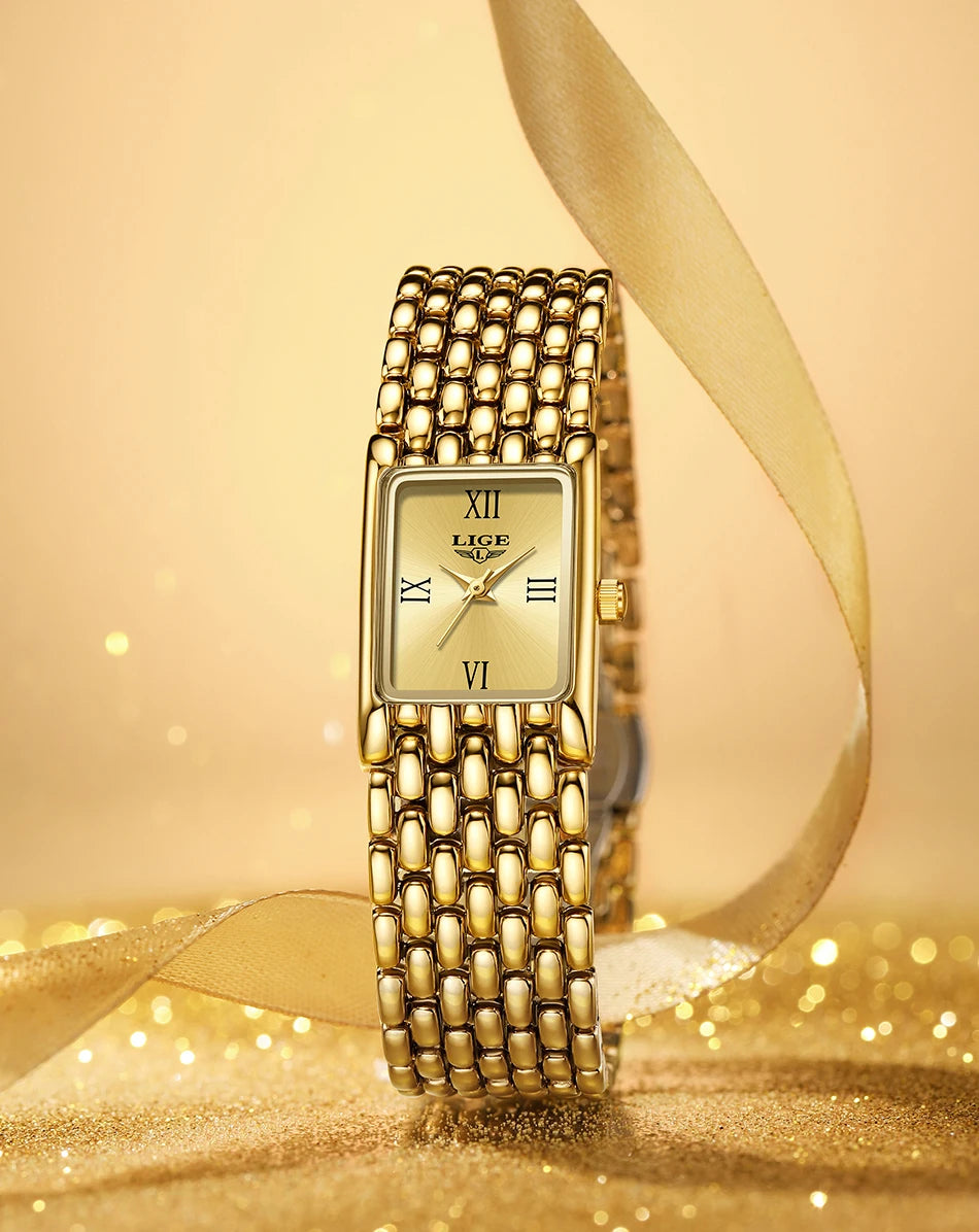 Montre LIGE pour couple - Montres à quartz minimalistes en acier inoxydable