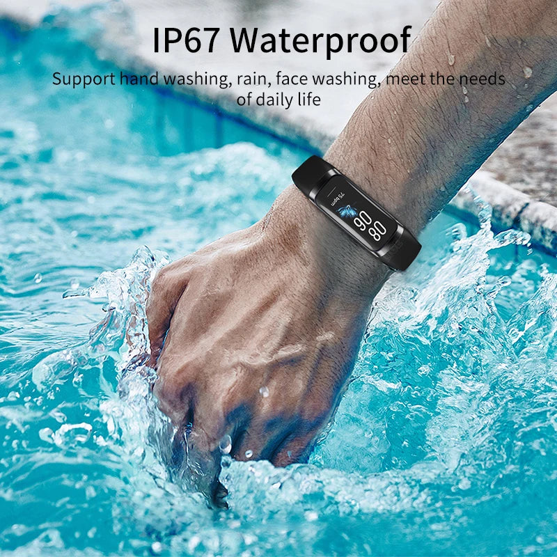 LIGE Smart Bracelet - 1.1" AMOLED Heart Rate Waterproof Body Temperature Tracker
