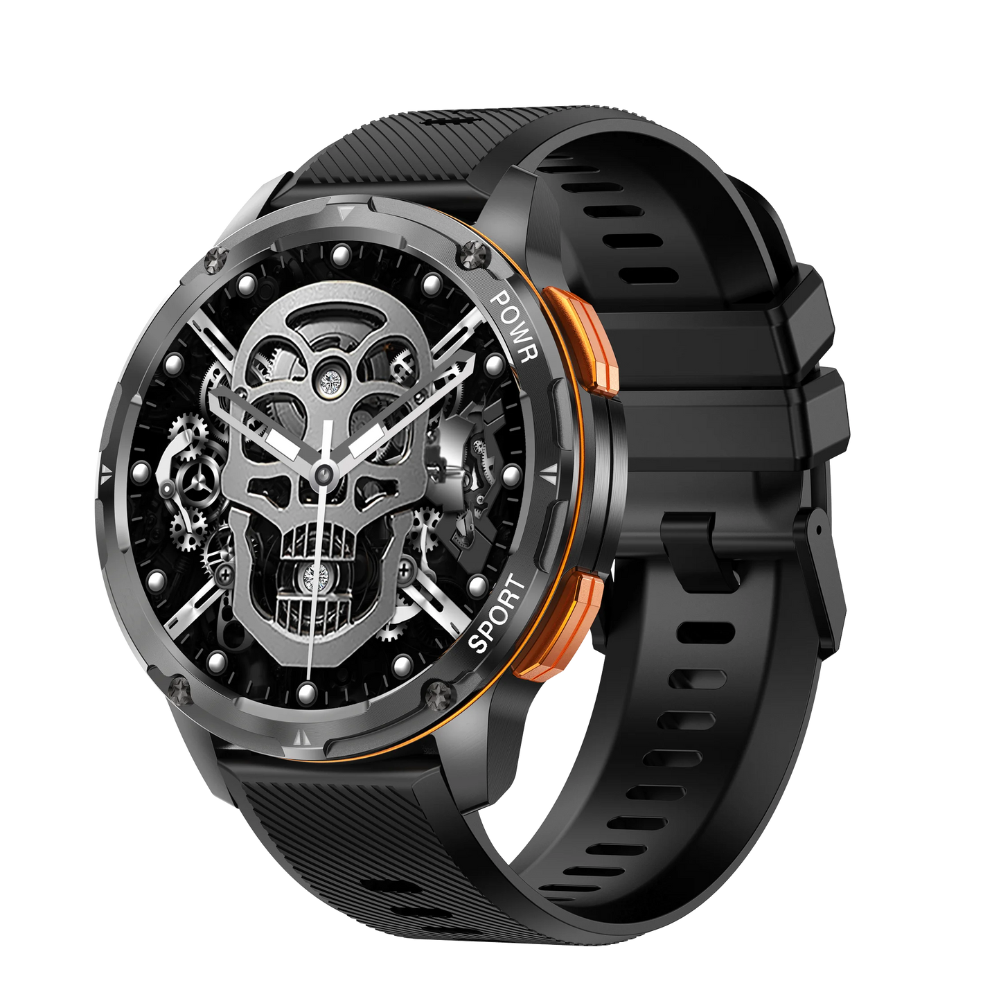 Fashion amoled smart watch AK59 Luxury BT call 400mah large battery rubber metal strap Ladies watches sports AK59 smartwatch