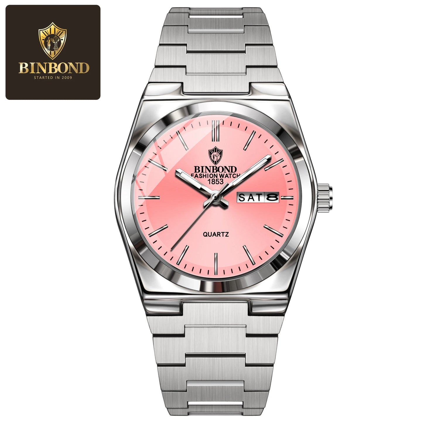 Montre femme BINBOND 103 - Montre à quartz ultra-mince à double calendrier