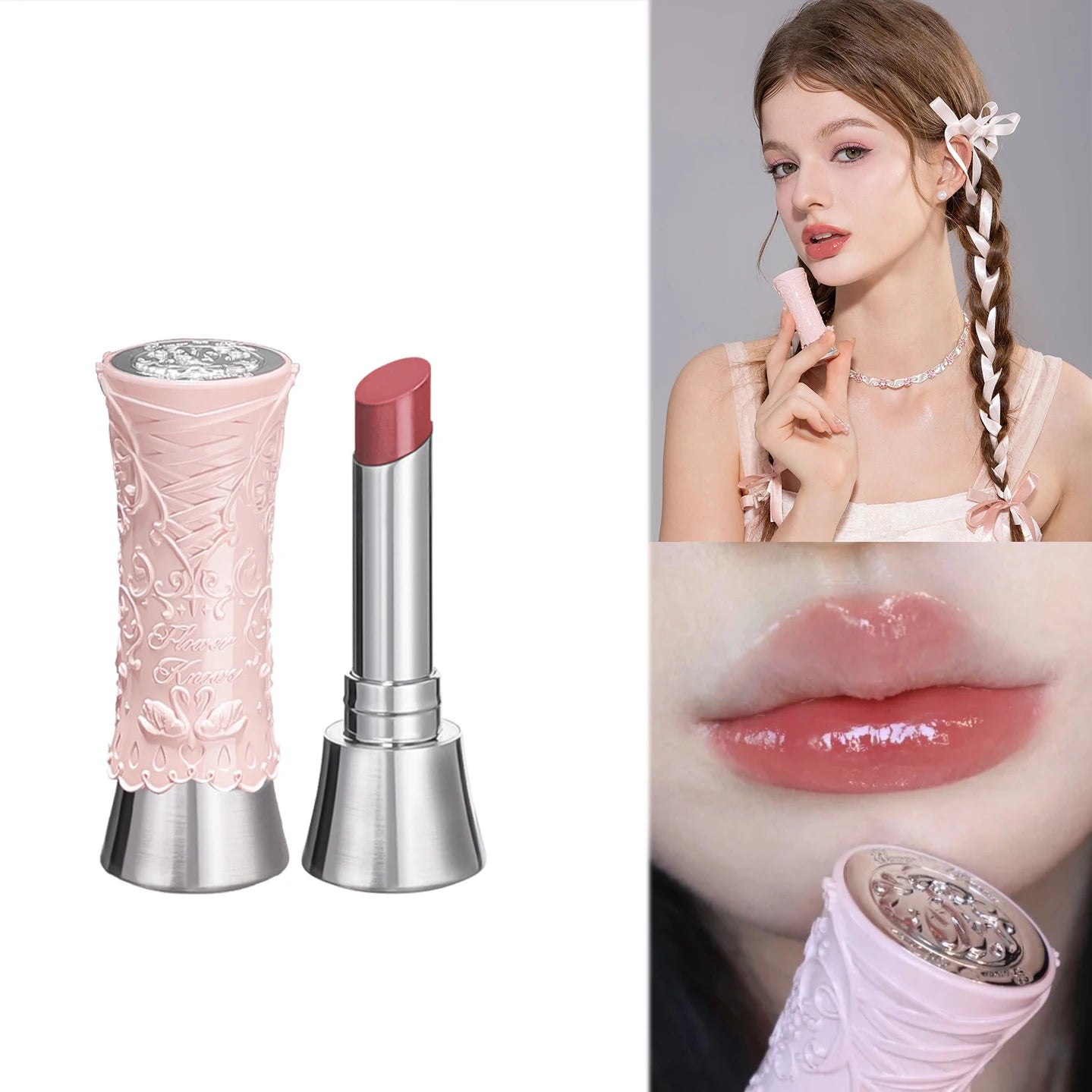 Gloss à lèvres teinté à l'huile - Maquillage hydratant végan pour les lèvres