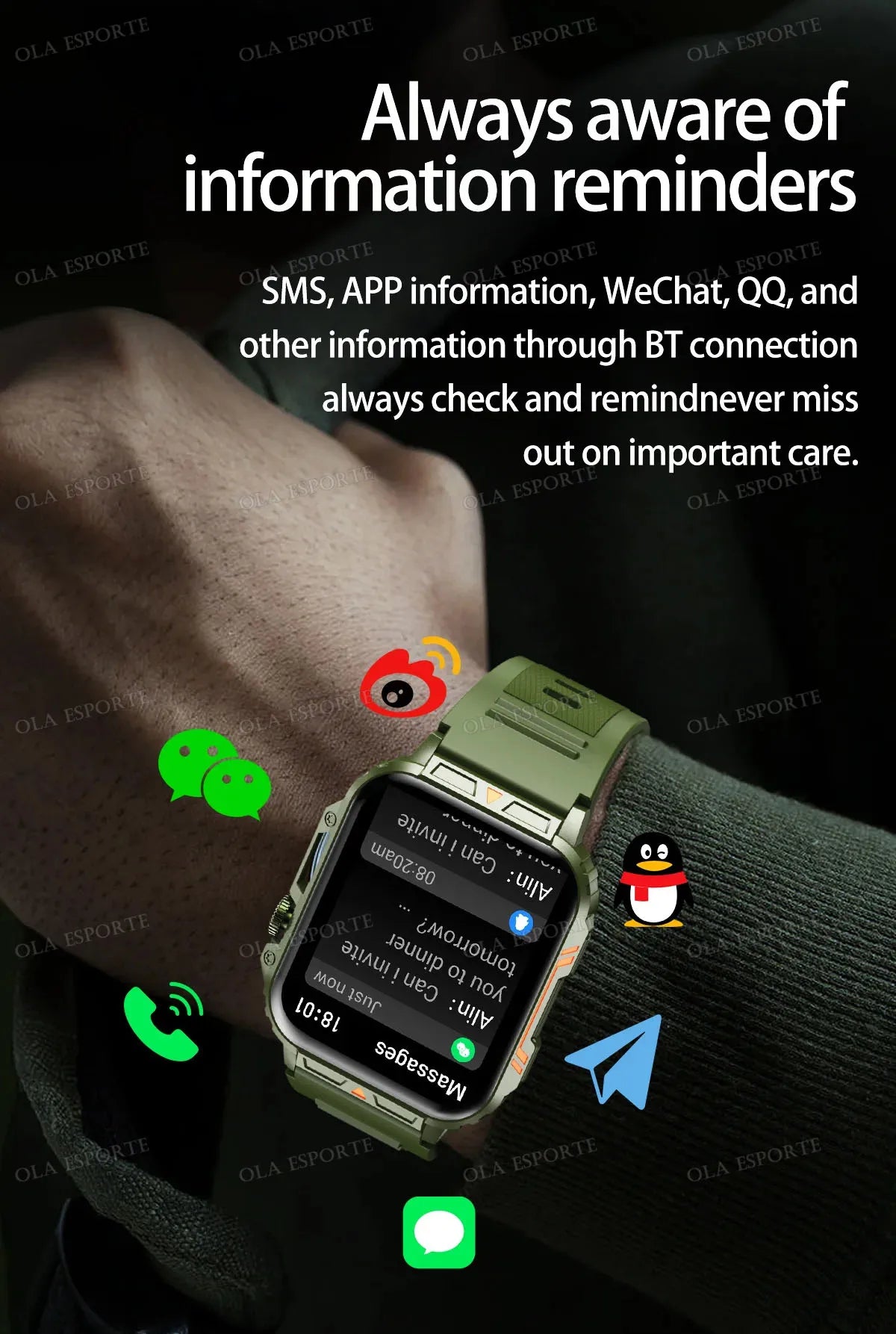 Military Smart Watch 2025 - Health Monitor Bluetooth Call IP68 Waterproof Fitness
