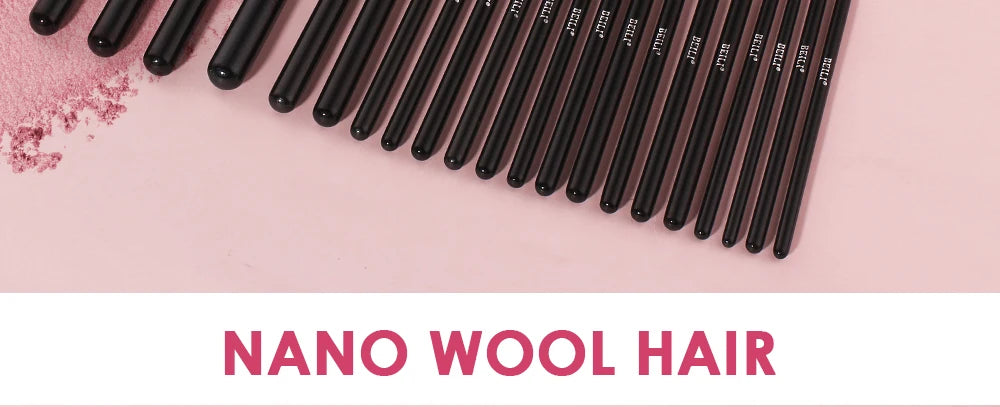 مجموعة فرش المكياج الاحترافية من بيلي - فرش من شعر الماعز الطبيعي