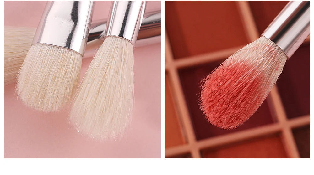 مجموعة فرش المكياج الاحترافية من بيلي - فرش من شعر الماعز الطبيعي